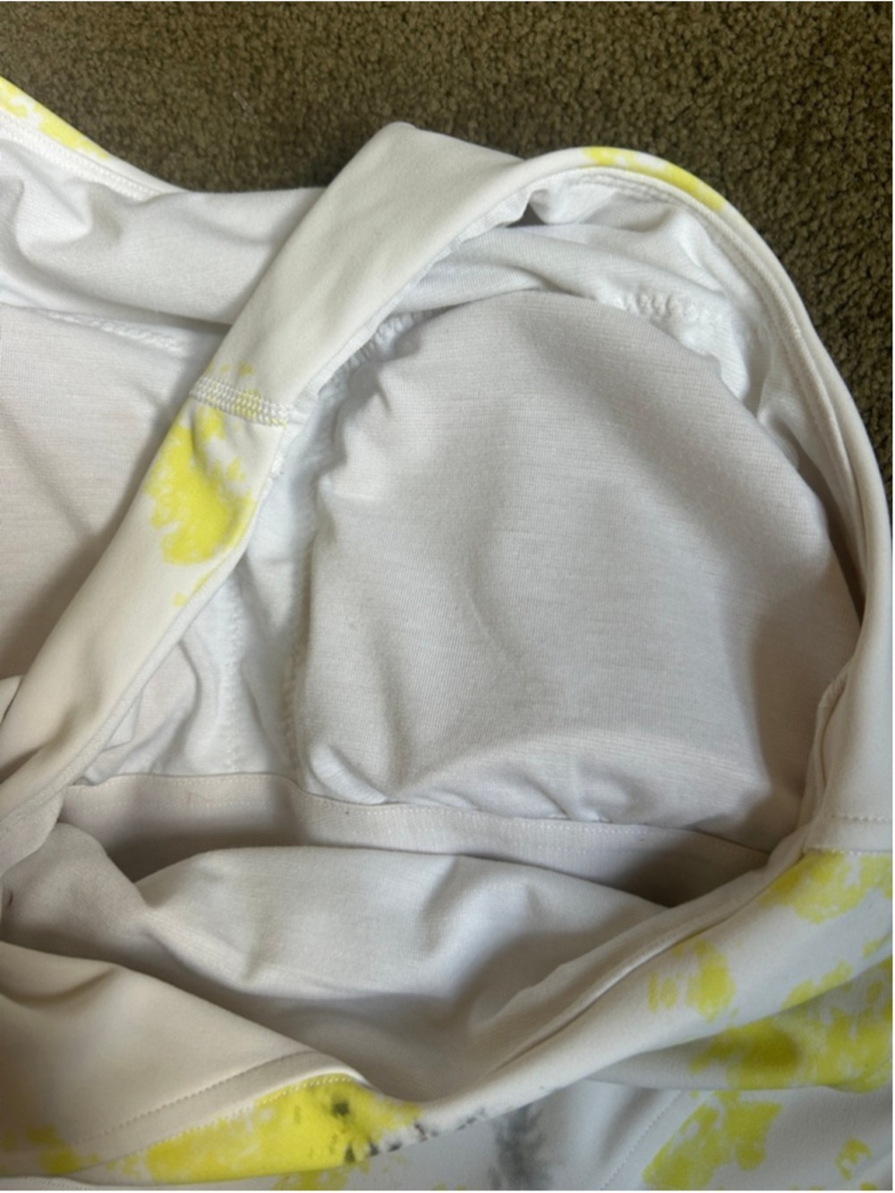 Women's Lululemon Invigorate Training Tank Top 8 White Yellow - Picture 8 of 10